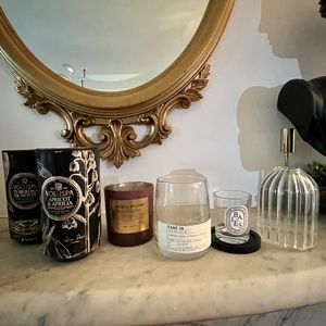 Lot of 5 luxury candle jars - diptyque le labo voluspa